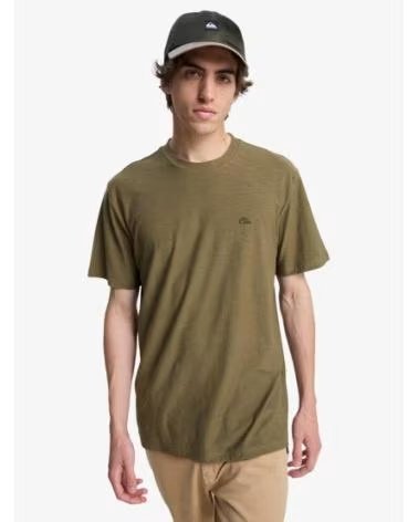 QUICKSILVER CAMISETA DE MANGA CORTA QUIKSILVER CAMISETA QUIKSILVER SLUB ROUNDNECK MANGA CORTA VERDE CAQUI EN VERDE PARA UNISEX