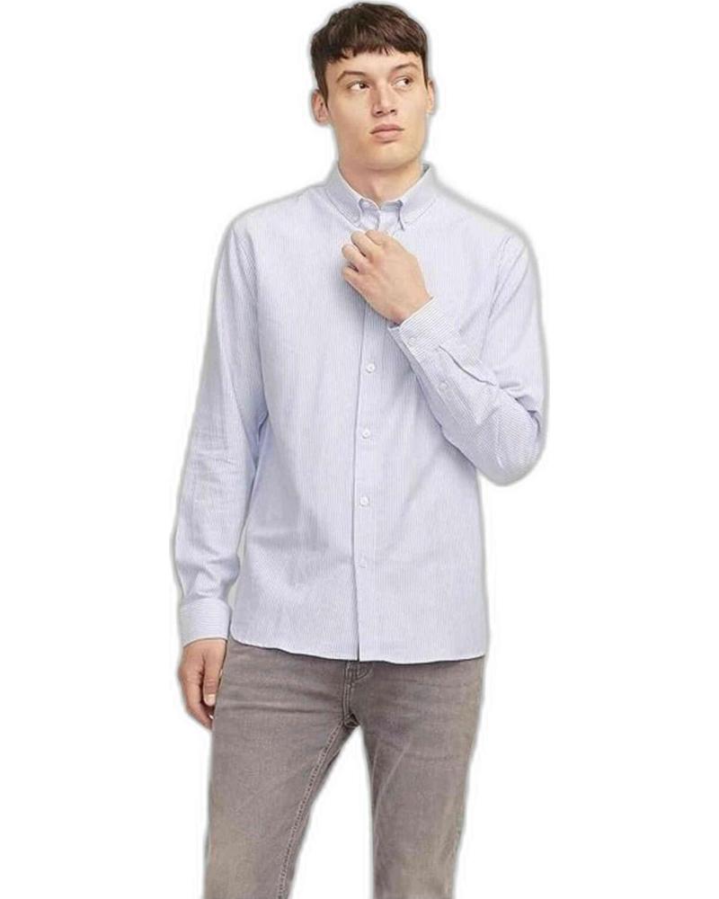 JJ REBEL CAMISA CASUAL DE MANGA LARGA MODELO 12264384 AZUL
