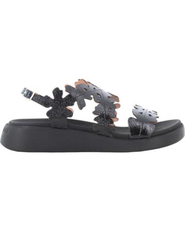 WONDERS SANDALIAS PLANAS MUJER 6551 NEGRO