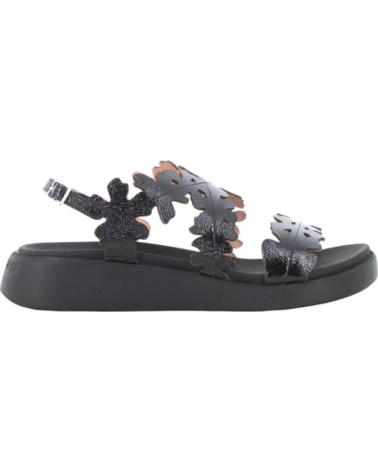 WONDERS SANDALIAS PLANAS MUJER 6551 NEGRO