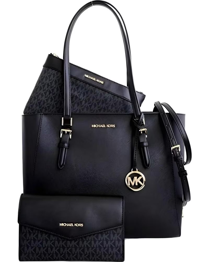 MICHAEL KORS SAC CABAS CHARLOTTE 3 EN 1 35R3GCFT3T NOIR AVEC PORTEFEUILLE NEGRO