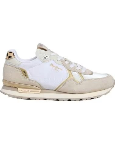 PEPE JEANS PLS400023 ZAPATILLAS CASUAL DE MUJER BLANCO Y BEI BLANCO Y BEIGE