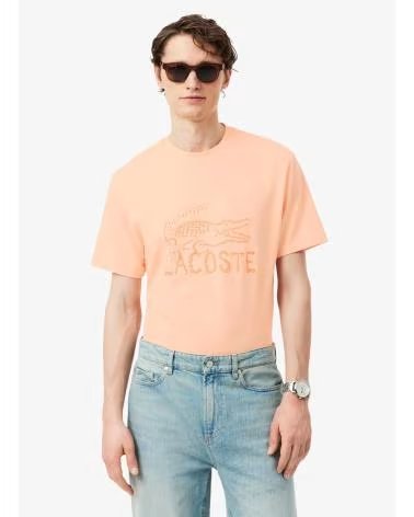 LACOSTE CAMISETA DE MANGA CORTA TEE-SHIRT EN NARANJA PARA HOMBRE ANGIE