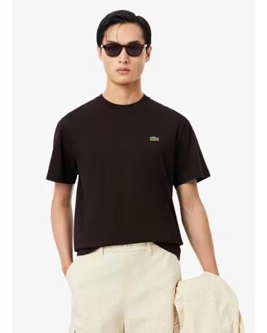 LACOSTE CAMISETA DE MANGA CORTA TEE-SHIRTS COL ROND HOMME ADULTE MAILLE EN NEGRO PARA HOMBRE BUFFLE
