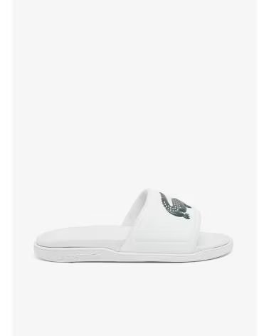 Tongs pour Homme LACOSTE CLAQUETTES SERVE SLIDE 1172809 BLANCHES AVEC LOGO BLANCO