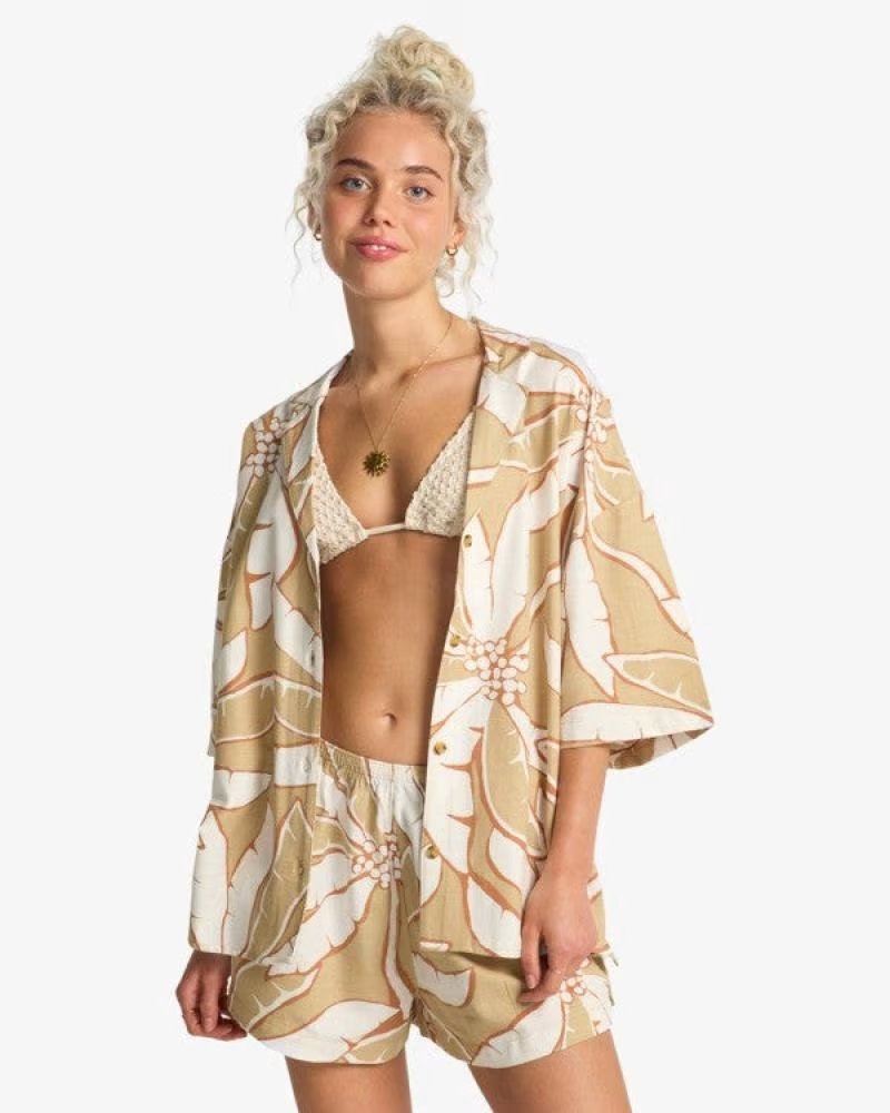 BILLABONG CONJUNTO 077-53367346954579 EN BEIGE PARA MUJER BEIG CLARO