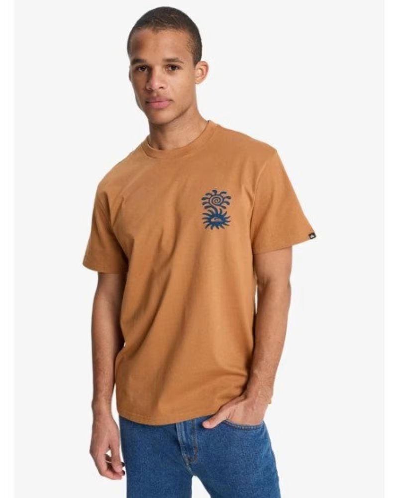 QUICKSILVER CAMISETA QUIKSILVER EQYZT08264 DE MANGA CORTA ESTAMPADA - MARRÓN MARRON CLARO