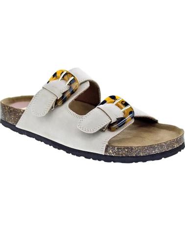 MTNG SANDALIAS LAZY DOBLE HEBILLA CON SUELA DE CORCHO BEIGE
