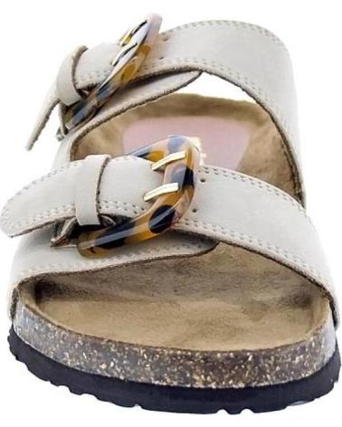 MTNG SANDALIAS LAZY DOBLE HEBILLA CON SUELA DE CORCHO BEIGE