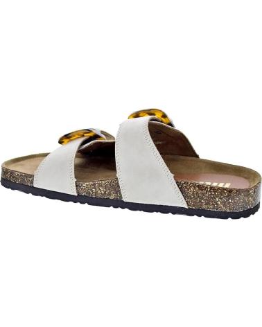 MTNG SANDALIAS LAZY DOBLE HEBILLA CON SUELA DE CORCHO BEIGE
