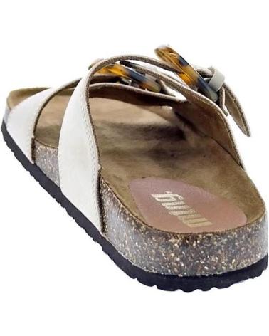 MTNG SANDALIAS LAZY DOBLE HEBILLA CON SUELA DE CORCHO BEIGE