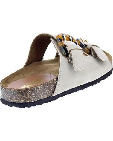 MTNG SANDALIAS LAZY DOBLE HEBILLA CON SUELA DE CORCHO BEIGE