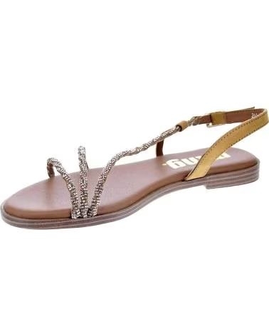 MTNG MARIA FLAT SANDALS WITH BRAIDED STRAPS MARRóN
