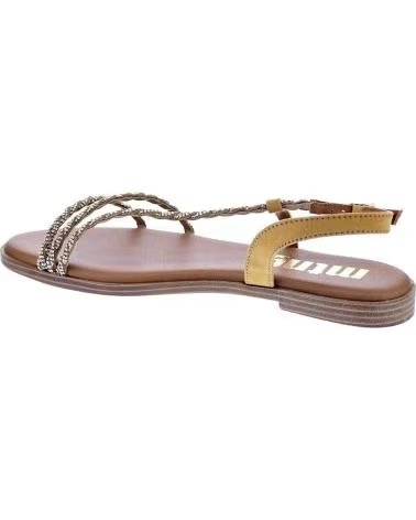 MTNG MARIA FLAT SANDALS WITH BRAIDED STRAPS MARRóN