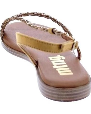 MTNG MARIA FLAT SANDALS WITH BRAIDED STRAPS MARRóN