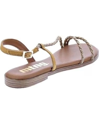 MTNG MARIA FLAT SANDALS WITH BRAIDED STRAPS MARRóN