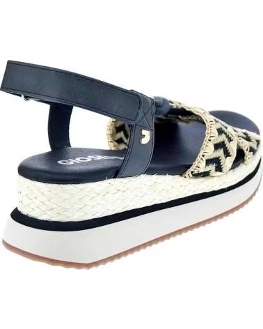 SANDALIAS GIOSEPPO UGUNJA CON PLATAFORMA Y DETALLE BORDADO NEGRO