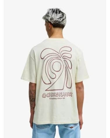 QUICKSILVER CAMISETA DE MANGA CORTA QUIKSILVER CURVE PALM EN BEIGE PARA HOMBRE ROJO