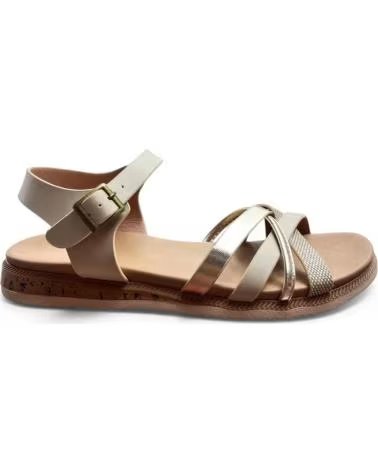 TIMBOS SANDALIA PLANA COMODA DE MUJER BEIGE ORO 132630 VARIOS COLORES