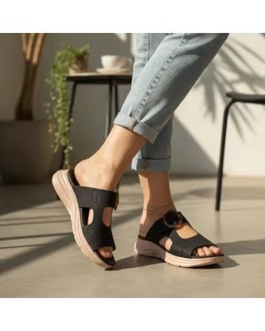 TIMBOS ZUECO BIO COMODA MUJER 132626 NEGRO