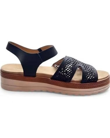 TIMBOS SANDALIA PLATAFORMA COMODA MUJER 132624 NEGRO