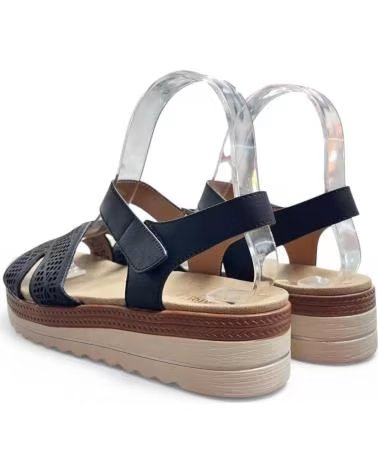 TIMBOS SANDALIA PLATAFORMA COMODA MUJER 132624 NEGRO