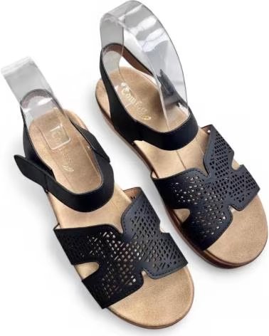 TIMBOS SANDALIA PLATAFORMA COMODA MUJER 132624 NEGRO