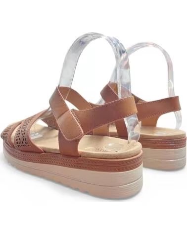 TIMBOS SANDALIA PLATAFORMA COMODA MUJER CUERO 132623 MARRóN