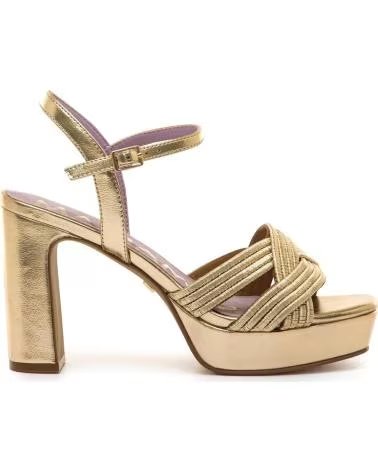 MARIA MARE ABSATZSANDALE MIT PLATEAU UND GEFLOCHTENEN RIEMEN GOLD
