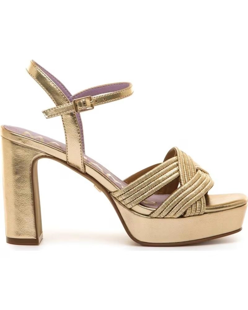 MARIA MARE ABSATZSANDALE MIT PLATEAU UND GEFLOCHTENEN RIEMEN GOLD