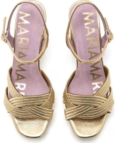 MARIA MARE ABSATZSANDALE MIT PLATEAU UND GEFLOCHTENEN RIEMEN GOLD