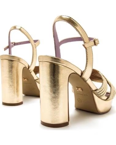 MARIA MARE ABSATZSANDALE MIT PLATEAU UND GEFLOCHTENEN RIEMEN GOLD