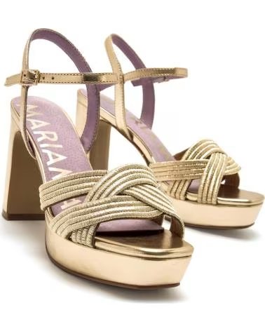 MARIA MARE ABSATZSANDALE MIT PLATEAU UND GEFLOCHTENEN RIEMEN GOLD