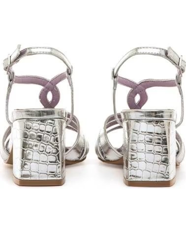 Home-MARIA-MARE-BLOCK HEEL SANDALS WITH INTERTWINED STRAPS REFERENCE 68712-METáLICO