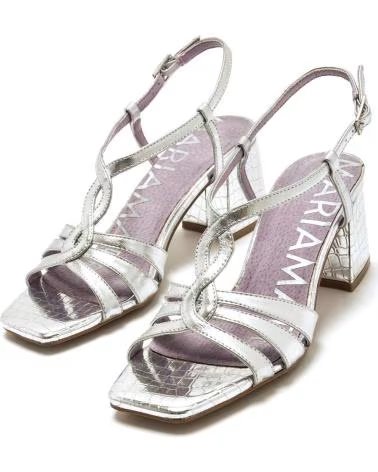 Home-MARIA-MARE-BLOCK HEEL SANDALS WITH INTERTWINED STRAPS REFERENCE 68712-METáLICO