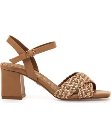 MARIAMARE HEELED SANDAL WITH BRAIDED STRAPS 68774 BEIGE