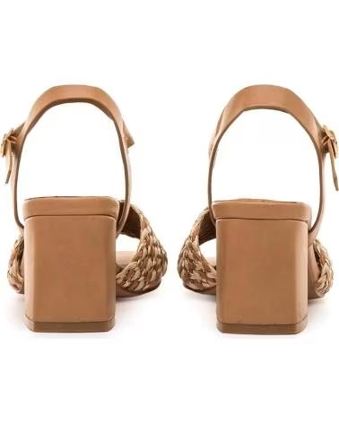 MARIAMARE HEELED SANDAL WITH BRAIDED STRAPS 68774 BEIGE