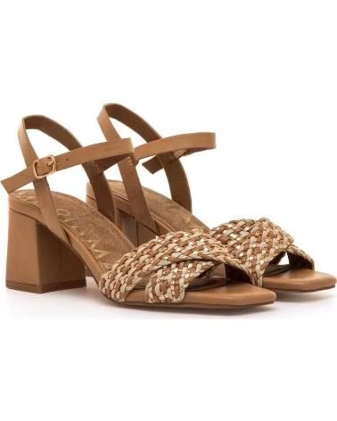 MARIAMARE HEELED SANDAL WITH BRAIDED STRAPS 68774 BEIGE