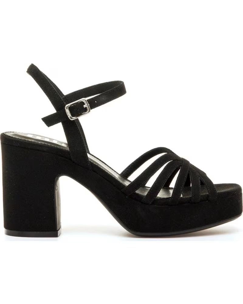 MUSTANG 56646 SANDALETTEN MIT ABSATZ, PLATEAU UND RIEMCHEN NEGRO