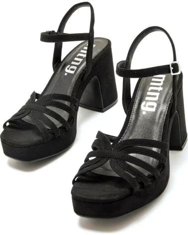 MUSTANG 56646 SANDALETTEN MIT ABSATZ, PLATEAU UND RIEMCHEN NEGRO