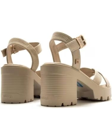 MTNG 55759 PLATFORM SANDALS WITH CROSSED STRAPS BEIGE