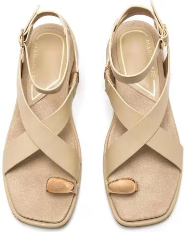 MARIA MARE SANDALO INFRADITO CON FASCE INCROCIATE E FIBBIA BEIGE