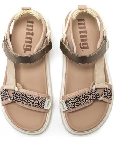 Home-MTNG-MTNG PLATFORM SANDAL WITH METALLIC STRAPS-BEIGE