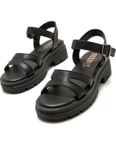 MTNG SANDALIAS MUSTANG ZURI EN NEGRO PARA MUJER MURRI NEGRO