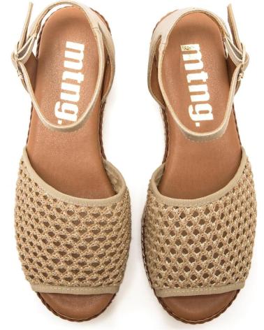 MTNG SANDALIA PLATAFORMA CON DETALLE TRENZADO MARRóN