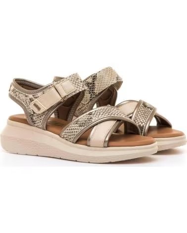 MTNG PLATFORM SANDALS WITH CROSS STRAPS MTNG 60933 BEIGE