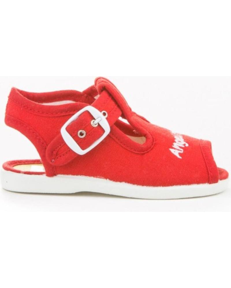 Sandali per Bambina e Bambino ANGELITOS SANDALIA LONA 117 ROJO