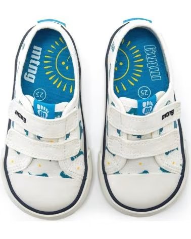 MTNG KINDERSNEAKER MIT KLETTVERSCHLUSS UND DINOSAURIER-PRINT BLANCO