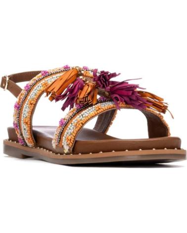 CARMELA SANDALIA CARMELA 163198 CON DETALLES DE FLECOS CAMEL