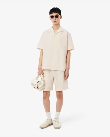 LACOSTE CAMISA HOLGADA SEERSUCKER CH2355 BEIG CLARO